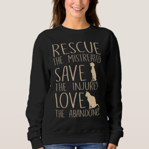 Sudadera Rescate Salve Amor Perro Gato Cuerdo Rescate Anima