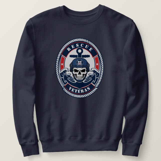 Sudadera Rescate Veterano Búsqueda y Rescate Marítimo (Anverso del diseño)