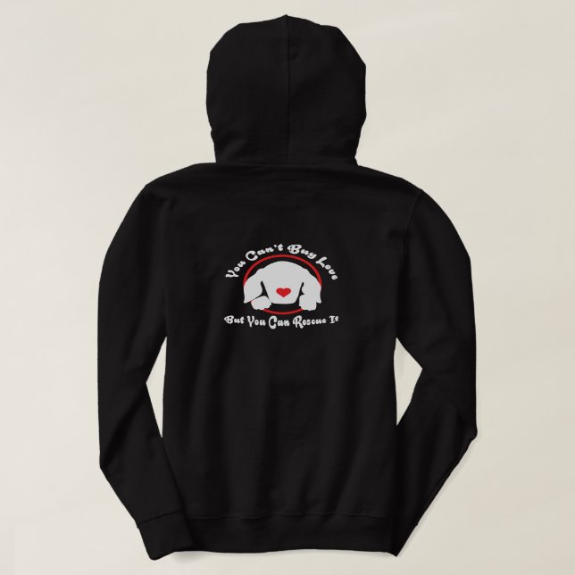 Sudadera Rescue Dog Fleece Pullover Hoodie (Reverso del diseño)