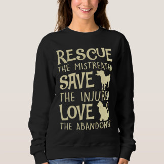 Sudadera Rescue Save Love  Cute Animals Rescue Dog Cat