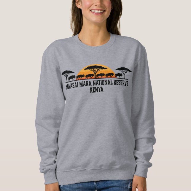 Sudadera Reserva Nacional Maasai Mara de Kenia (Anverso)