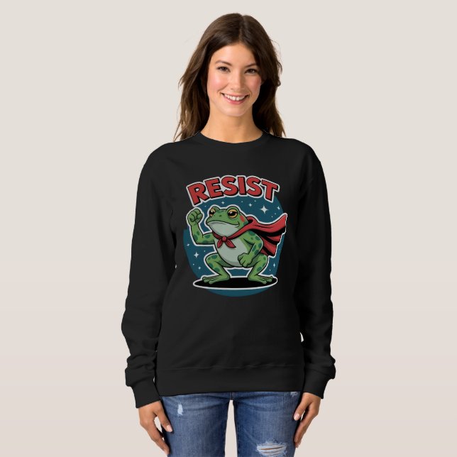 Sudadera Resist Frog Portland Frog Protest for Men Women (Anverso completo)