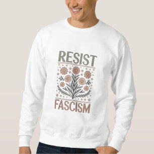 Sudadera Resista al fascismo Floral Transgénero LGBTQ Anti