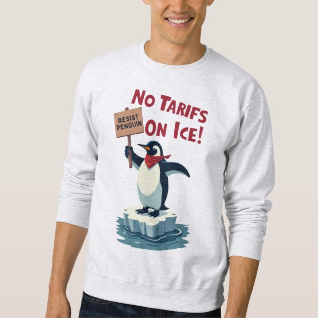 Sudadera Resistir la protesta de los pingüinos - Sin arance (Anverso)