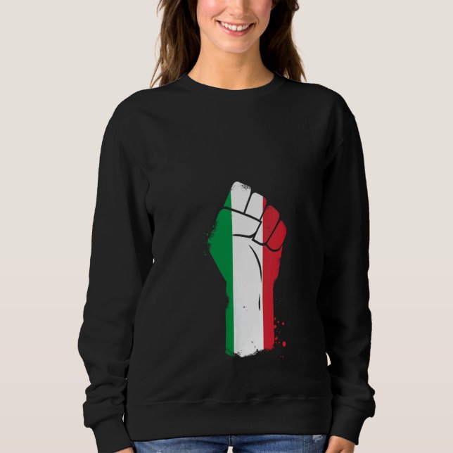 Sudadera Resistir Rótulo Bandera italiana (Anverso)