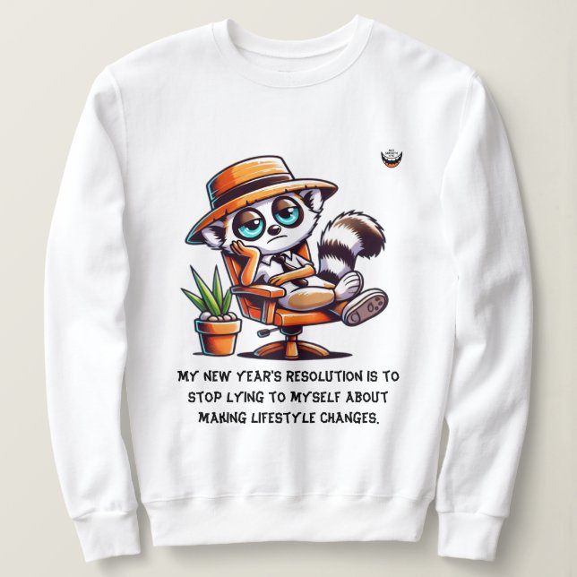 Sudadera Resolución honesta de Año Nuevo de las mujeres (Anverso del diseño)