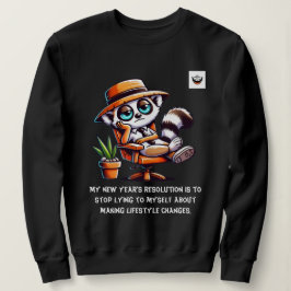 Sudadera Resolución honesta de Año Nuevo de las mujeres