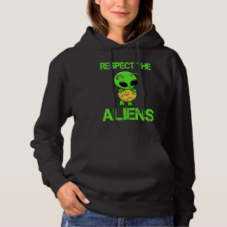 Sudadera Respect The Aliens I Green Alien I Kids Alien