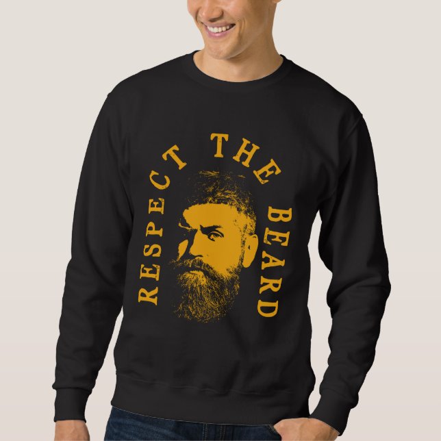 Sudadera Respect The Beard Humorous Beard Quote (Anverso)
