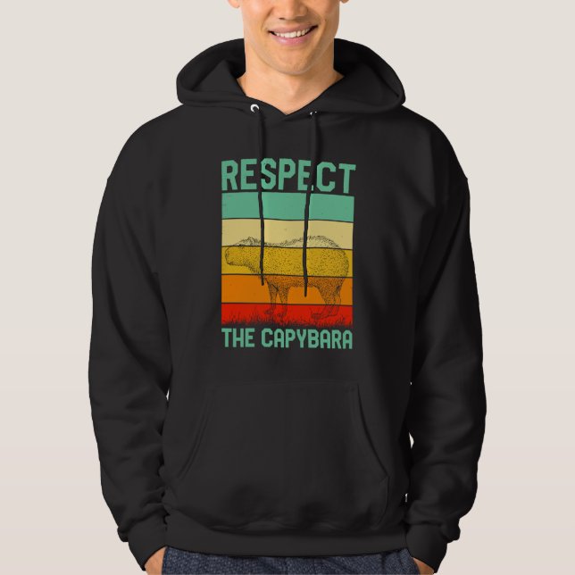 Sudadera Respect The Capybara Whisperer Wildlife  Animal Ro (Anverso)