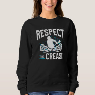 Sudadera Respetar El Doblez Jugador De Lacrosse  