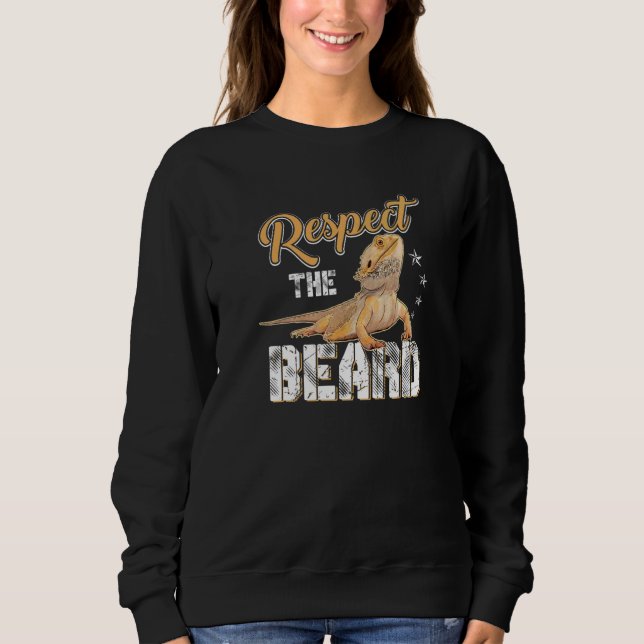 Sudadera Respetar La Barba  Pogona y Dragón Barbudo (Anverso)
