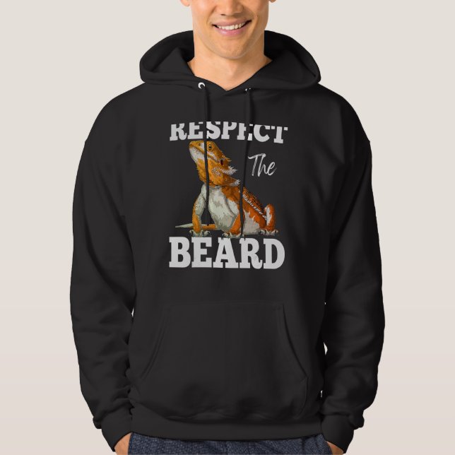 Sudadera Respeto A La Barba Cute De La Barba Dragon Lizard  (Anverso)