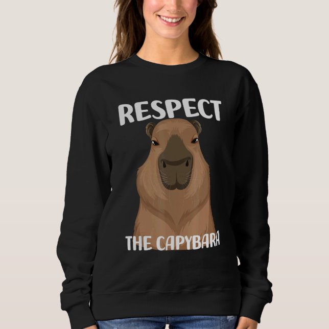 Sudadera Respeto Al Mascota De Capibara Meme Nutria Brown P (Anverso)