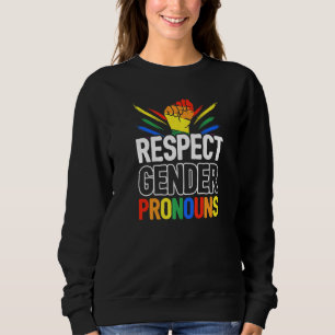 Sudadera Respeto de género Pronunció a gay risita bisexual