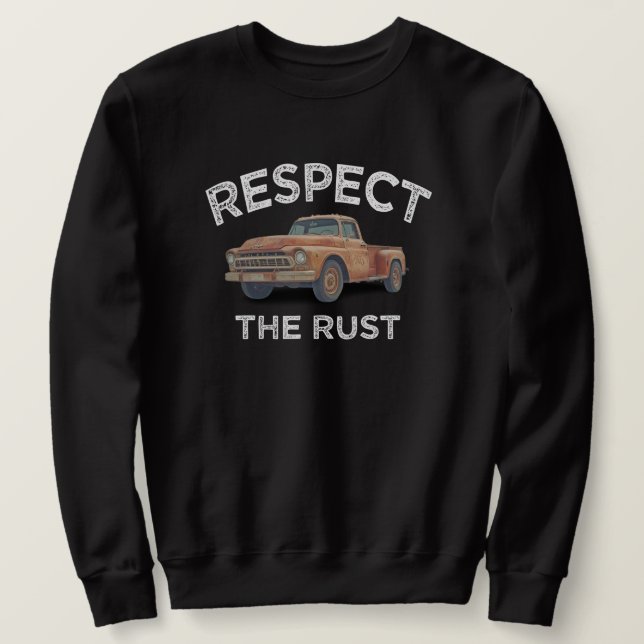 Sudadera RESPETO gracioso Chiste de papá, camionero de reco (Anverso del diseño)