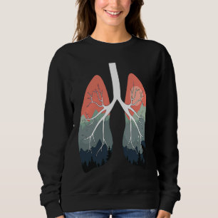 Sudadera Respira Aire Limpio Pulmón Ama Día de la Tierra Ro