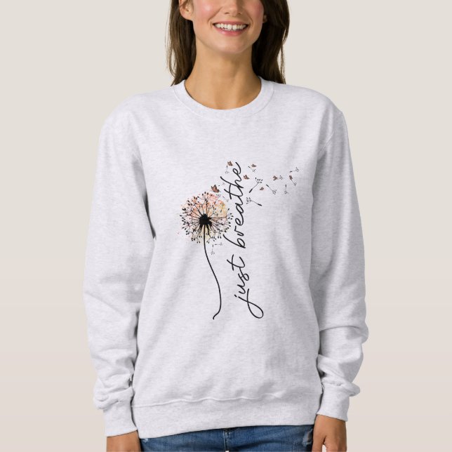 Sudadera Respira Dandelion Butterfly Inspiración Yoga (Anverso)