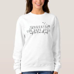 Sudadera Respira la cita Inspiradora Floral Dandelion