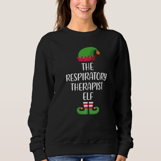 Sudadera Respiratory Therapist Elf Family Matching Group Ch (Anverso)