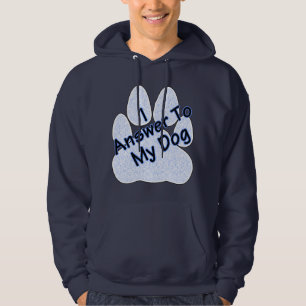 Sudadera Respondo a mi perro con capucha masculina