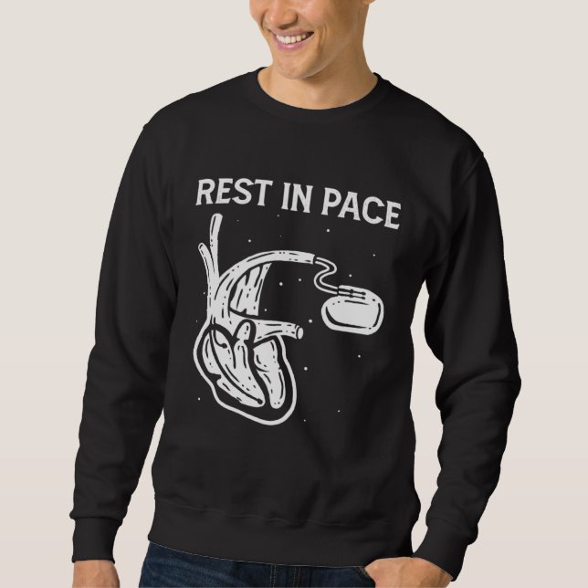Sudadera Rest In Pace Open Heart Surgery Bypass Pacemaker (Anverso)