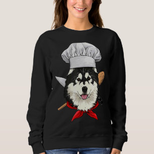 Sudadera Restaurante Chef Cocina Alaskan Malamute Cocinero