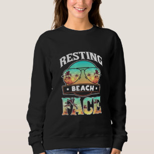Sudadera Resting Beach Face Ocean Sungafas Palm Tree 3
