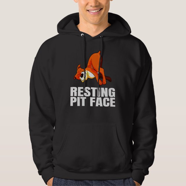 Sudadera Resting Pit Face American Pit Bull (Anverso)