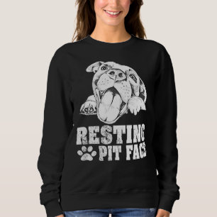 Sudadera Resting Pit Face Funny Pitbull Funny Sweat