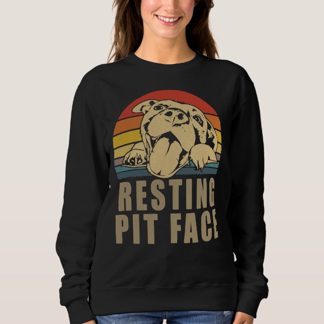 Sudadera Resting Pit Face Pitbull Avers Para Hombres Y Muje (Anverso)