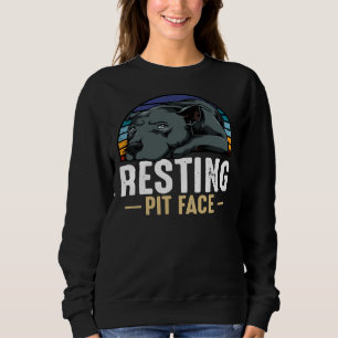 Sudadera Resting Pit Face Pitbull Funny Cute Dote Mascota A