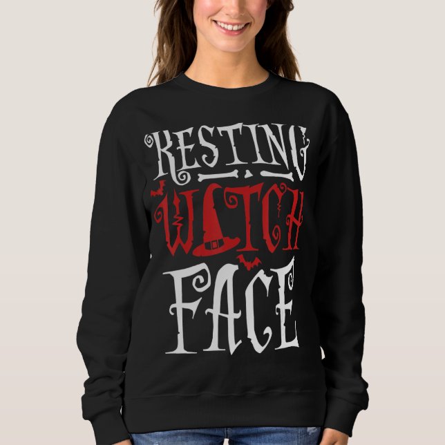 Sudadera Resting Witch Face Funny Lazy Easy Halloween Costu (Anverso)