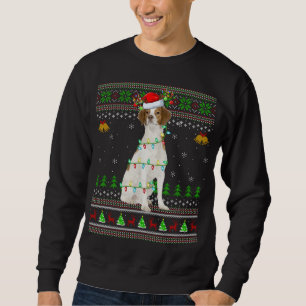 Sudadera Resto de Navidad Santa Hat Bretaña Perro español f