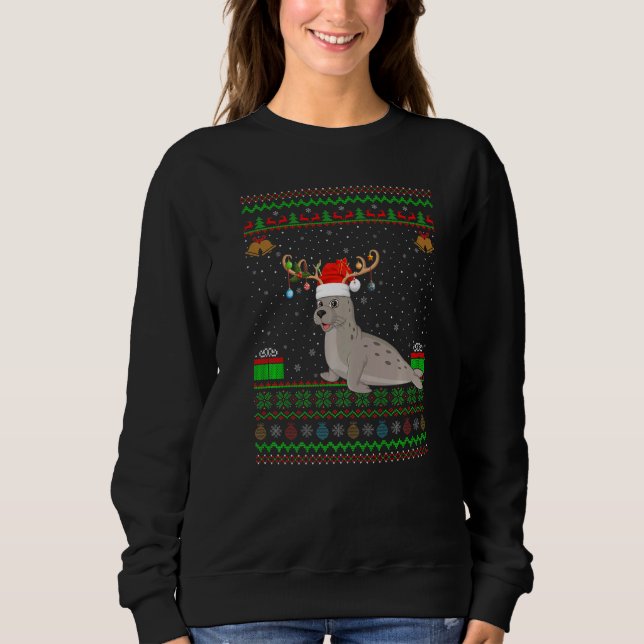 Sudadera Resto de Santa Hat coincidiendo con el feo león ma (Anverso)