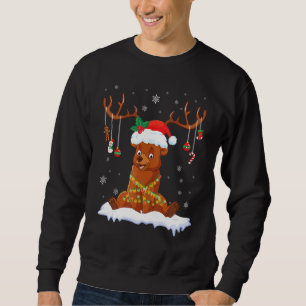 Sudadera Resto Del oso Vestido Santa Noel Bailando Con Niev