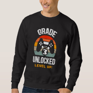 Sudadera Restro 3º Grado Desbloqueado Nivel Arriba Gamer De