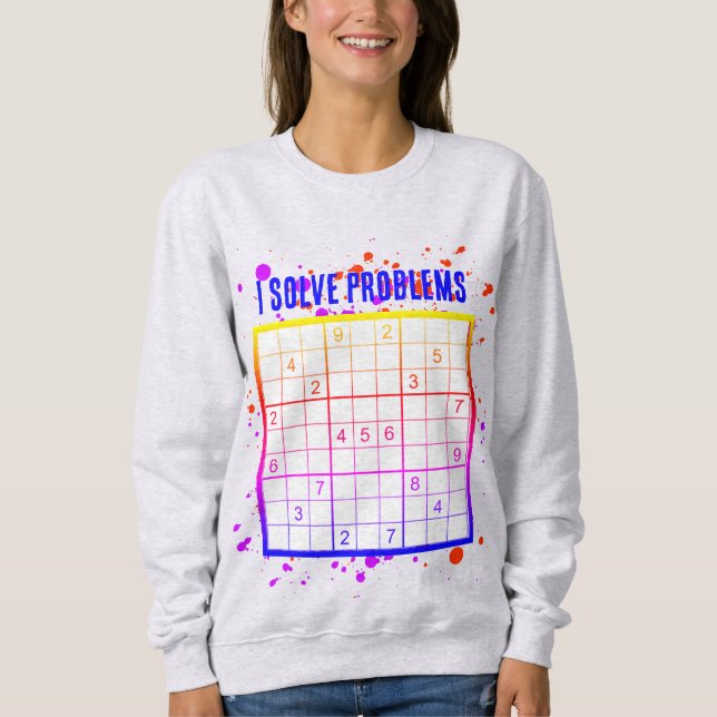 Sudadera Resuelvo problemas SUDOKU (Anverso)