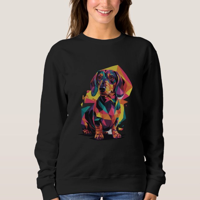 Sudadera Resumen Art Dachshund Dog Dachshunds Doxie (Anverso)