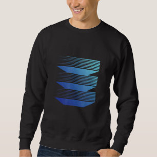 Sudadera Resumen azul Símbolos geométricos Arte