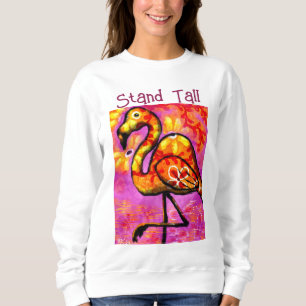 Sudadera Resumen caprichoso Flamingo Naranja Rosa Floral