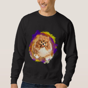 Sudadera Resumen de arte gráfico de Perro de Pomerania
