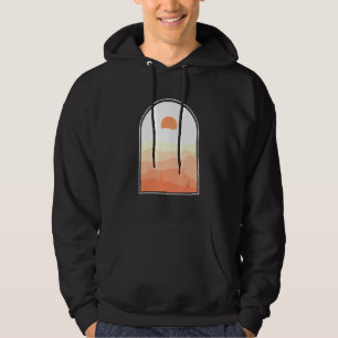 Sudadera Resumen de Boho Arte Desert Sunset Landscape Geome