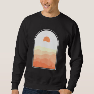 Sudadera Resumen de Boho Arte Desert Sunset Landscape Geome