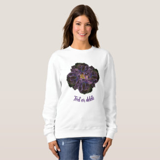 Sudadera Resumen de Bouquet de flores moradas Rosa personal