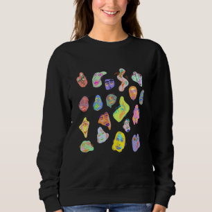 Sudadera Resumen de caras artísticas Funky