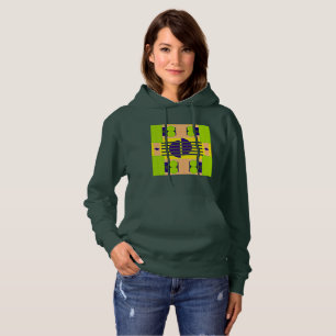 Sudadera Resumen de diseño verde y pasteles con hoo de círc