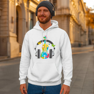 Sudadera Resumen de la música violín Hoodie