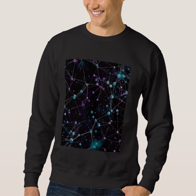 Sudadera Resumen de la red Galaxy Arte de Ciencia Ficción (Anverso)