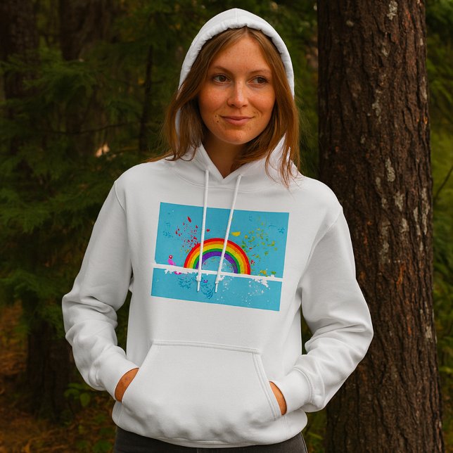 Sudadera Resumen de los movimientos florales del arcoiris y (Subido por el creador)